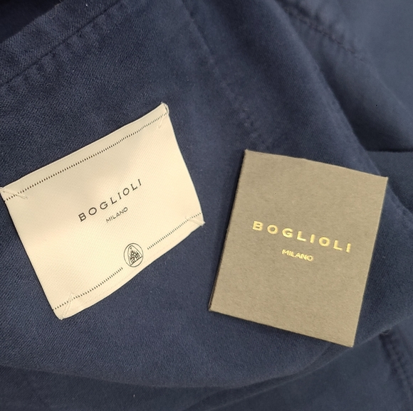 BOGLIOLI Navy Blue SOFT COTTON Unstructured Casual Jacket 3 Button (54IT) US 42 - Picture 12 of 12